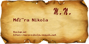 Móra Nikola névjegykártya
